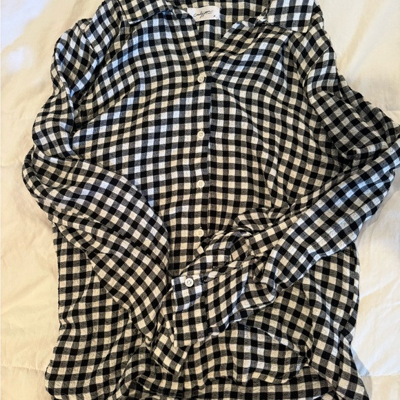 CJLA Black and White Checkered Button-Up Shirt - Picture 1 of 1